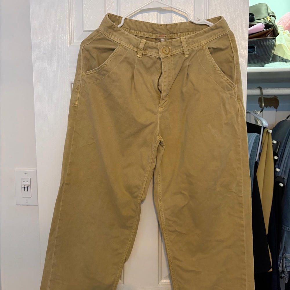 free people tan Pants - Casual baggy Fit